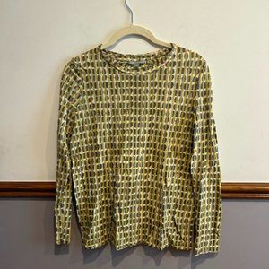 COS Patterned Cotton Long Sleeve Top